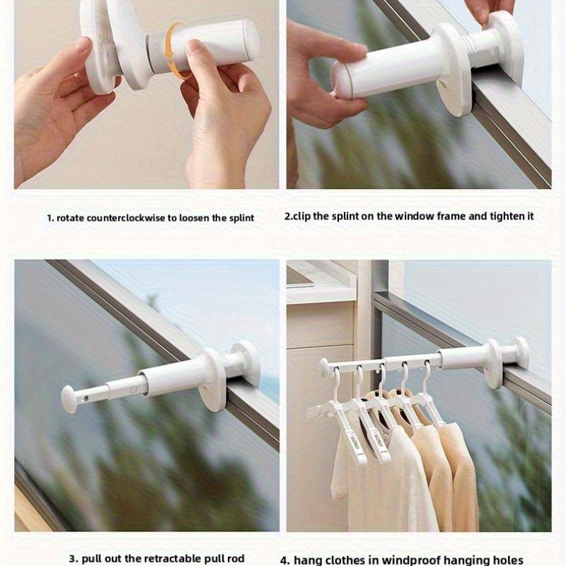 1pc Travel Telescopic Clothes Rack Portable Travel and Business Travel Hotel Indoor Folding Clothes Rack No Punching Drying Artifact