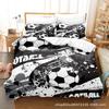 3D Football Series Bedding Set Sports Quilt Cover and Pillow Case 2/3 Pieces Suitable for Home Decoration of Boys' Football Fans' Rooms