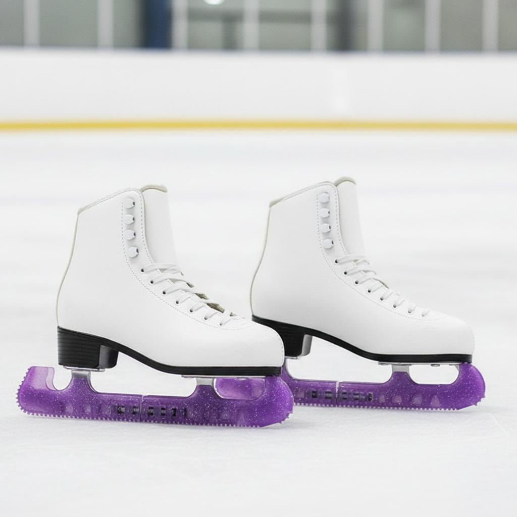 Speed Skating Hard Protect Sleeve Adjustable Crystal Jelly Color Blades Guards Anti-Slip Universal Fit for Adults & Kids