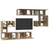 Wall Mounted TV Units 4 Pcs Artisan Oak Wood Based Material