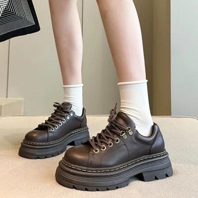2024 Hot Selling Fashion Solid Color Shoes Spring and Autumn Lace-up Comfortable Versatile Professional Versatile Casual Shoes