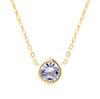 Classic Rose Gold Color Chain Necklaces For Women & Girls Beautiful Round Austrian Crystal Necklace DWN388