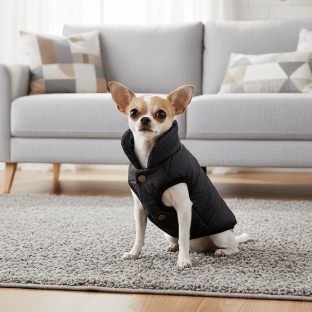 Pet Clothes Waterproof Winter Dog Coat Warm Fleece Dog Cotton Jacket Thickened with D Shape Ring Puppy Costume Outdoor