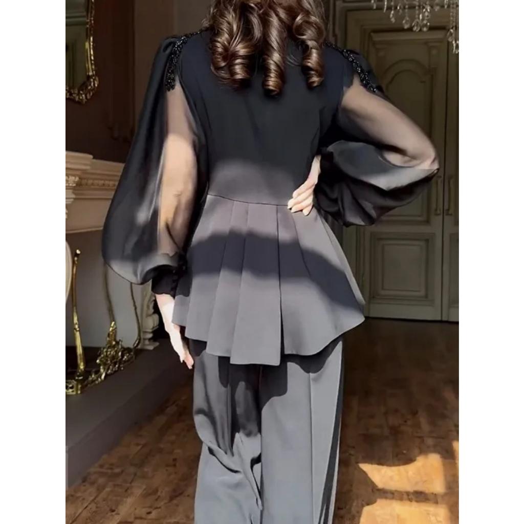 Spring Summer Women's Sexy Rhinestone Two-Piece Jumpsuit, Elegant Outfit for European American, Crossborder Casual Party Jumpsuit