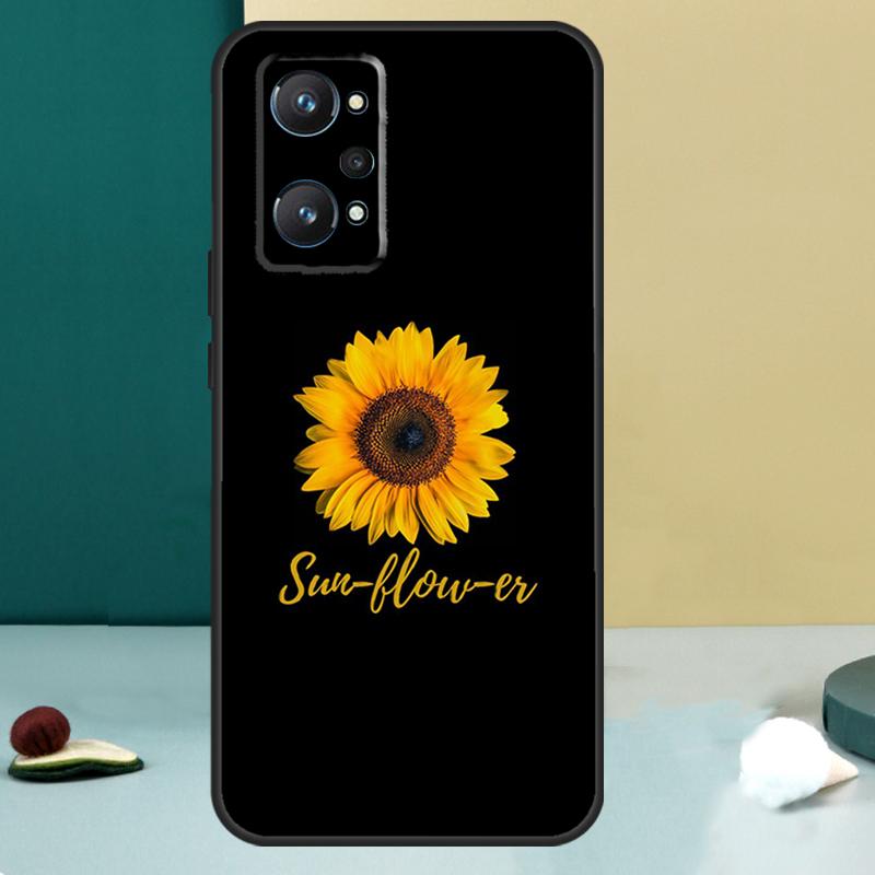Beauty Yellow Sunflower For Realme 11 10 12 13 14 Pro Plus GT 7 6 5 Pro GT 6T C67 C61 C53 C51 C21Y C25S C75 C55 Case