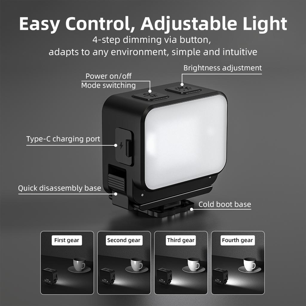Magnetic Quick Release Fill Light for DJI Osmo Nano Accessories Mini Photography Vlogging Light with 3-Color Temperature Dimming