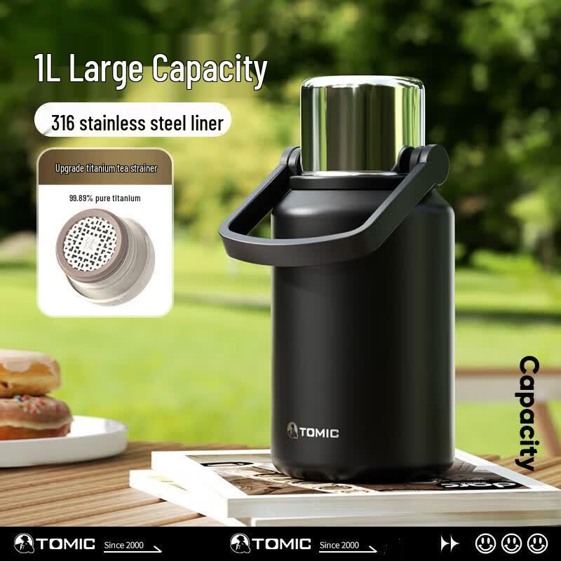 TOMIC 1000ml Insulated Tea Mug with Titanium Infuser