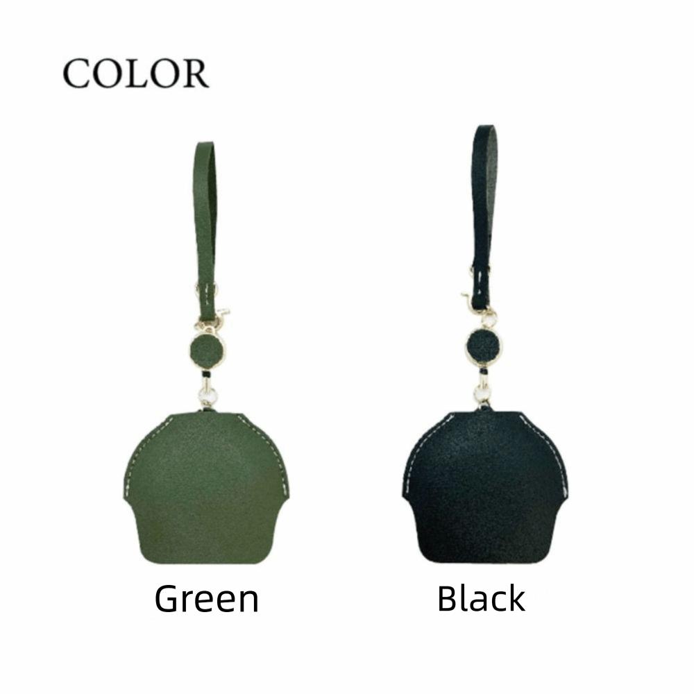 Extendable Reading Magnifying Glass Easy-pull Buckle PU Leather Key Chain  Seniors