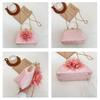 Handbag Women Cloth Flower Chain Strap Evening Wedding