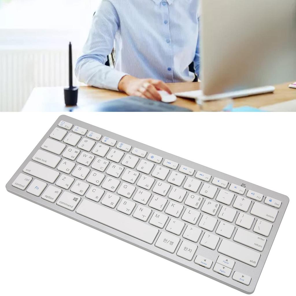 VGEBY Wireless Keyboard, Mini Keyboard, Fast Response, 78 Keys, Ultra-Thin, Multi-System Compatible, Low Noise, for Tablets, Smartphones, and Laptops