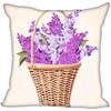 Lilac Flower Polyester Cushion Cover Children's Room Decoration Pillow Case Living Room Home Decoration
