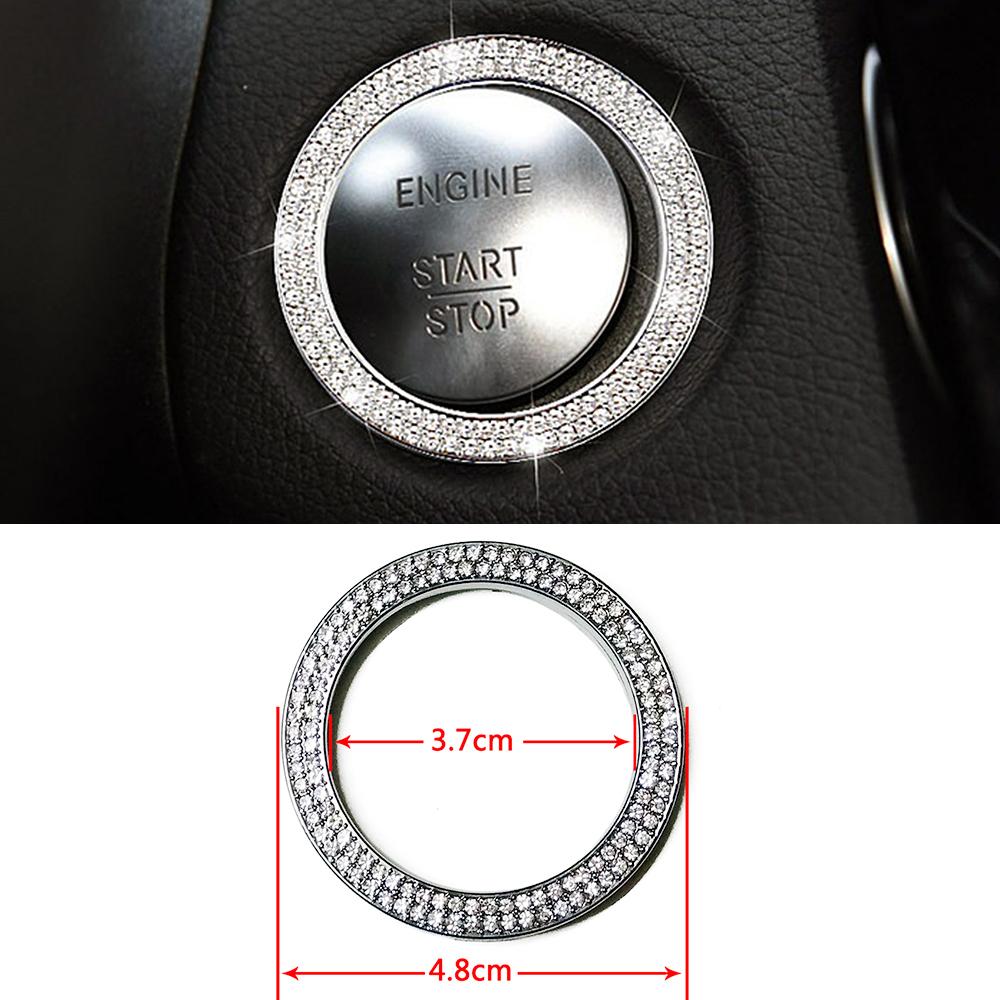 

Для Mercedes Benz GLC 253 2015-2019 Двигун Пуск Зупинка Кнопка Запалювання Перемикач Ремонт Змінити Штучний Кристал Алмаз Наклейка