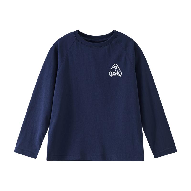 ASK JUNIOR Kids' Fall Reflective Print Raglan Long Sleeve T-Shirt