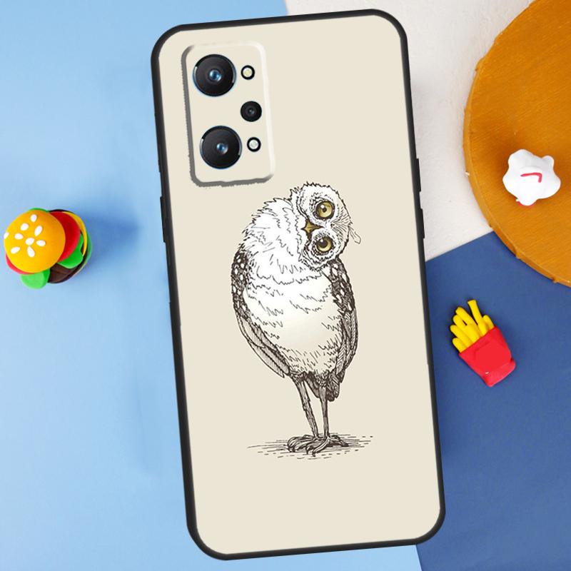 

Cute Owl Cartoon For Realme GT 6 6T 5 GT7 Pro C61 C75 C55 C51 C21Y C25S C67 C53 13 12 10 11 14 Pro Plus Case Realme 12 Pro Plus