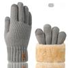 Wool Knit Touchscreen Gloves Men Winter Fleece Lined Thick Outdoor Cold Proof Warm Gloves