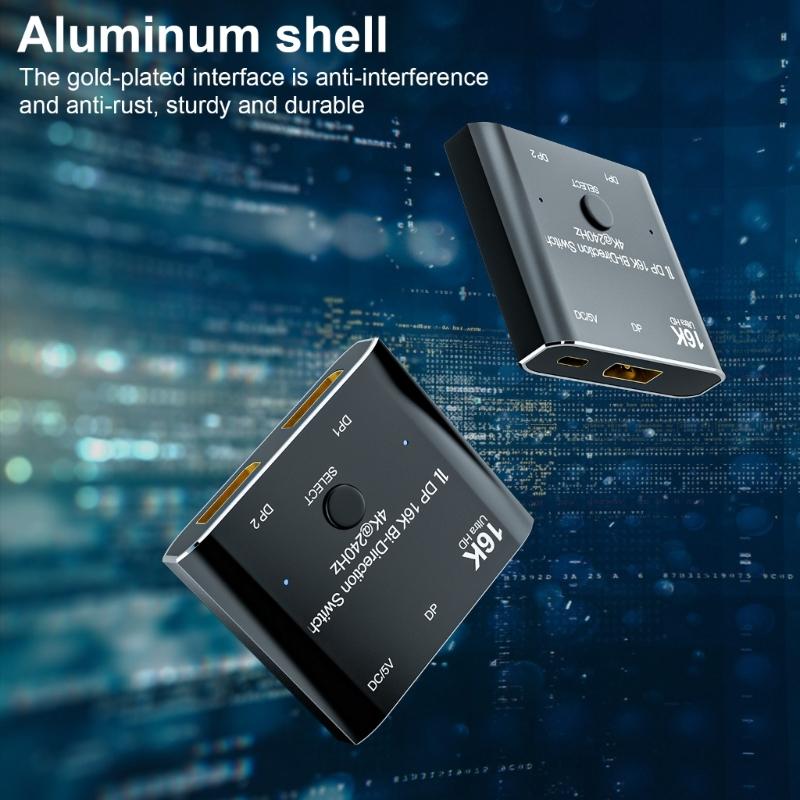 16K  Video Converter Switcher Splitter with 4K@240Hz Bi Directional Switching Capability