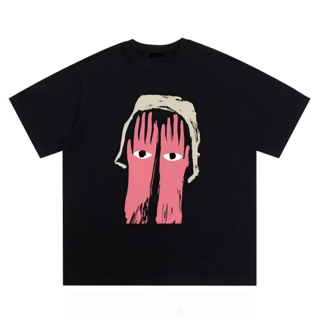 Unisex Women Abstract Art Graphic TShirt Surreal Aesthetic Print Oversized Cotton Short Sleeve Streetwear Casual Black Tee Tops S