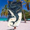 Wal & Galaxie Design Strandtuch Gemustert Sonnenschutz Und Winddicht Geeignet Für Schwimmbad Camping Reise Decke