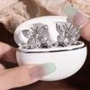 Butterfly Rhinestone Decor Detachable Bluetooth Headset Clip-on Earphone Exquisite Fashion Accessory for Ladies