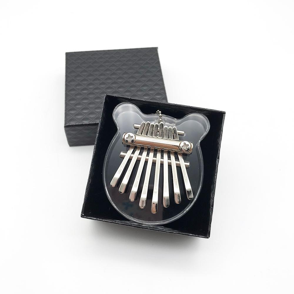 8-Key Transparent Crystal Mini Kalimba Thumb Piano