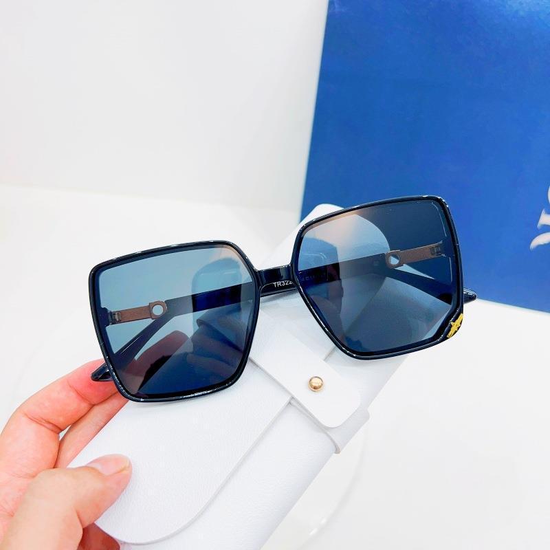 

Солнцезащитные очки с металлическими дужками, поляризованные, с большой оправой - Женские минималистичные универсальные модные солнцезащитные очки Polarized Sunglasses