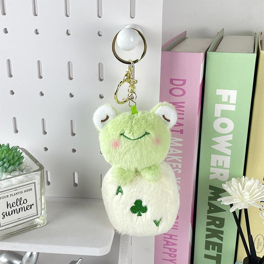 Cute Poker Card Animal Doll Plush Pendant Cute Rabbit Frog Doll Doll Schoolbag Hanging Decoration