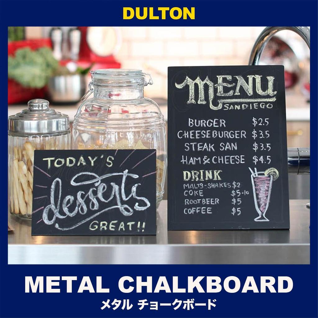 Dulton Metal Chalkboard 27 Tabletop Chalkboard with Stand and Height Width Depth Magnet, 270mm, 210mm, 140mm, K955-1264-27