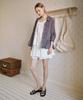 OURO Bohemian Shirring Blouse [ Charcoal ]