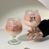 Korean Style Cute Puppy Glass Goblet: Dessert, Wine, Juice, Sparkling Water Cup