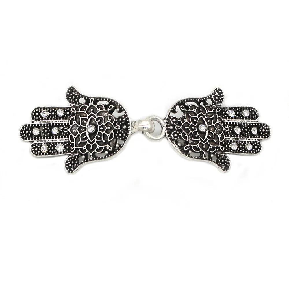 1 Pair New Blouse Shirt Lapel Collar Cardigan Clip Women Girls Vintage Shiny Crystal Pin Brooch Cape Cloak Clasp Fixing Clip