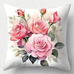 Flowers, Butterflies, Birds Throw Pillow Covers With Digital Printing Of Short Plush Fabric Car-Shaped Sofa Cushion Home Decor