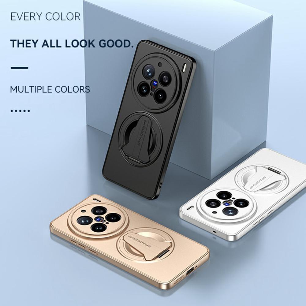 For vivo X200 Pro 5G Case Compatible with MagSafe Hidden Kickstand Skin-Feel Matte PC TPU Phone Back Cover