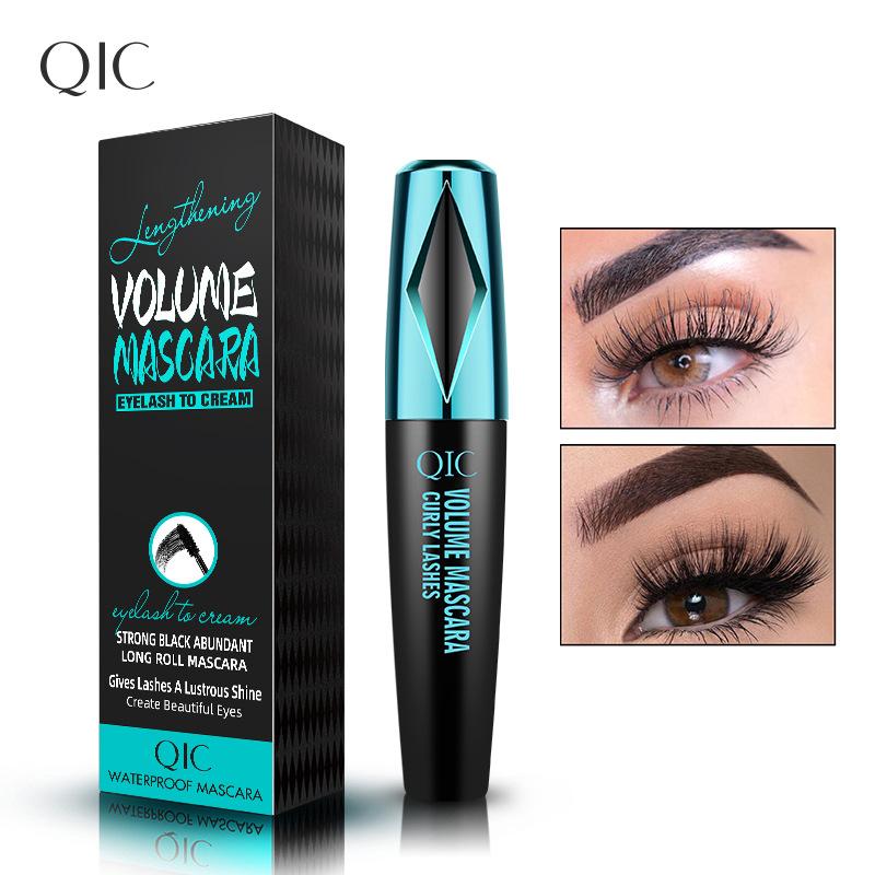 QIC Volumizing Mascara, Waterproof and Sweat Proof, Lengthening and Curling, Smudge Proof, Non-Fading, Lash Primer 9g