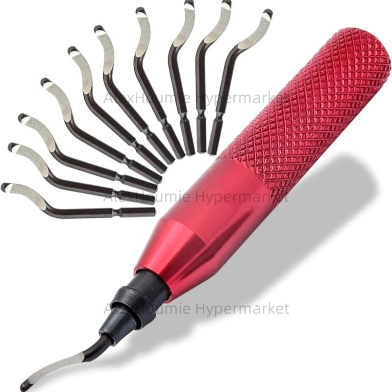 Deburring Tool with 10 High Speed Steel BS1010 Blades Precision Edge Burr Removal on 3D Printing Plastics Resin Art Metal Work