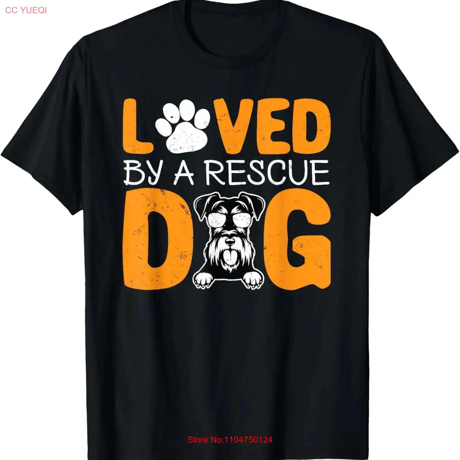 

Loved By A Rescue Dog Owner Lover T Shirt vintage Washed Stylish designer clothes Stretched Breathable Slightly Versatile 5XL різнокольоровий
