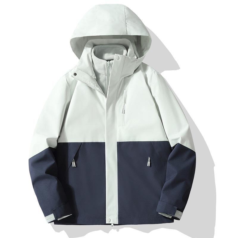 2024 Autumn Mountain System Outdoor Windbreaker: Couple's 3-in-1 Waterproof Jacket for Travel & Hiking