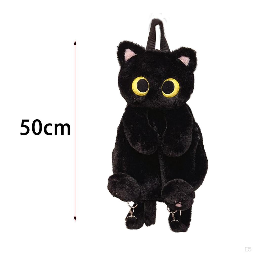 Cute Plush Animal Cat Backpack Bookbag Travel with Adjustable Straps Soft School Bag