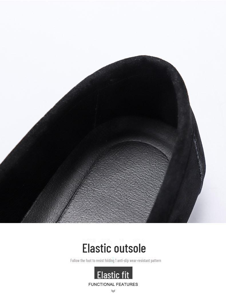 Mocasini slip-on pentru bărbați, din piele întoarsă mată – pantofi casual cu talpă moale în stil britanic