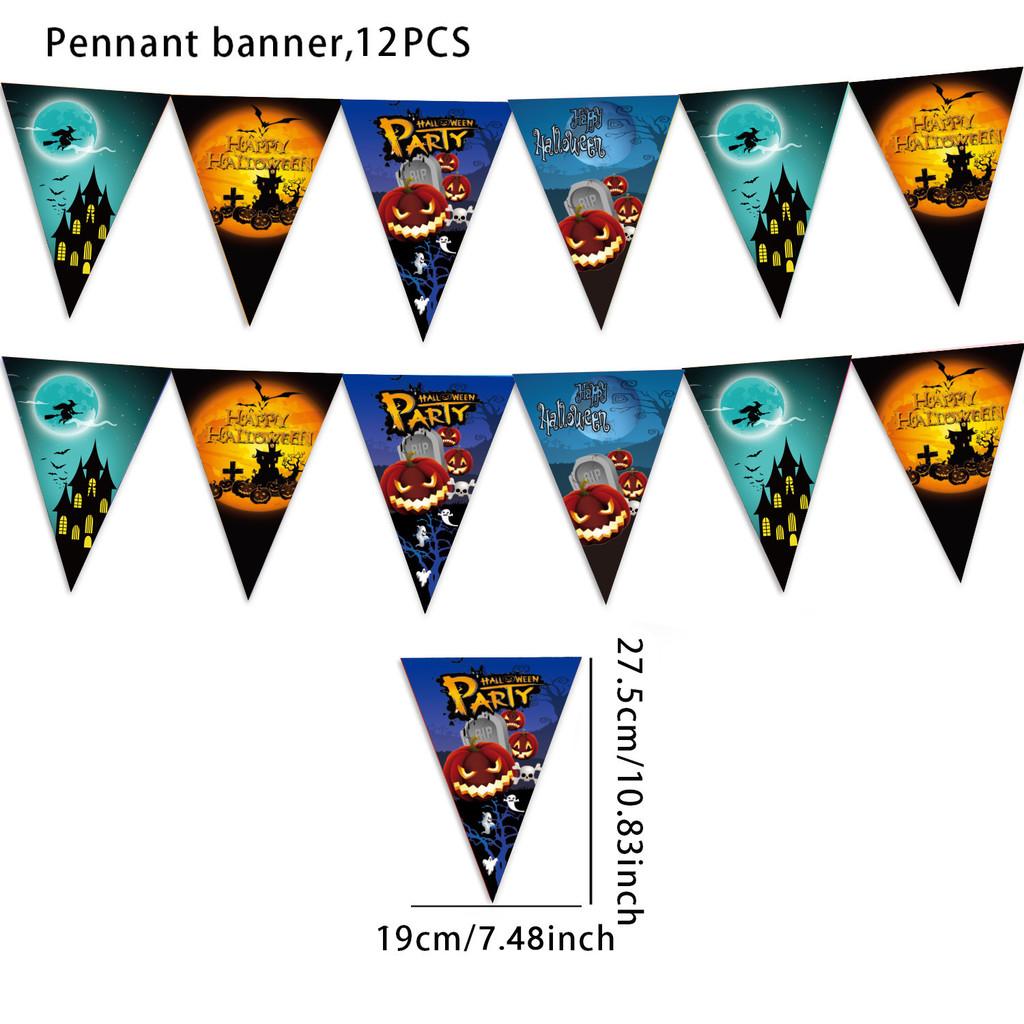 Triangle Christmas Halloween Flag Banner Holiday Party Supplies For Home Decor