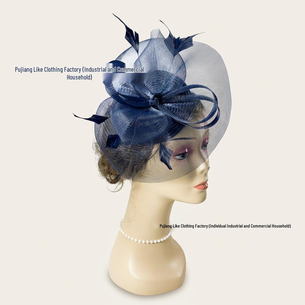 Elegant Feather Bridal Fascinator for Tea Party or Derby