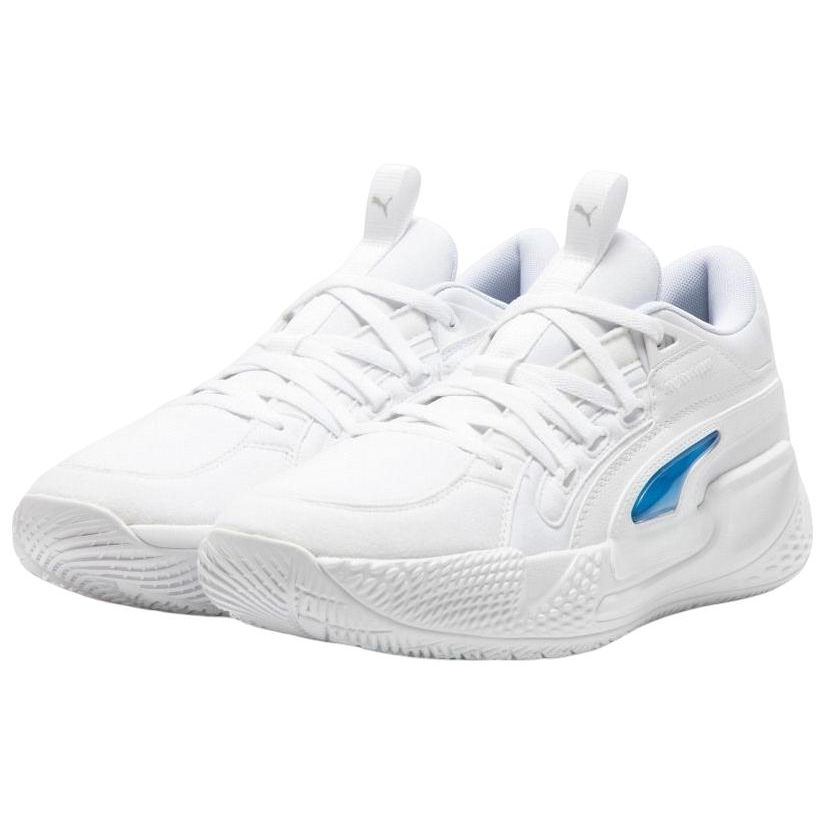 Puma Court Rider Fashion Versatile Non-Slip Durable Breathable Low-Top Basketball Shoes Men sneaker White Blue 378051-03