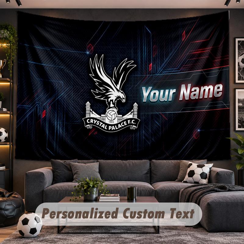 Crystal Palace Personalized Tapestry Support Custom Name, Wall Art Home Decoration