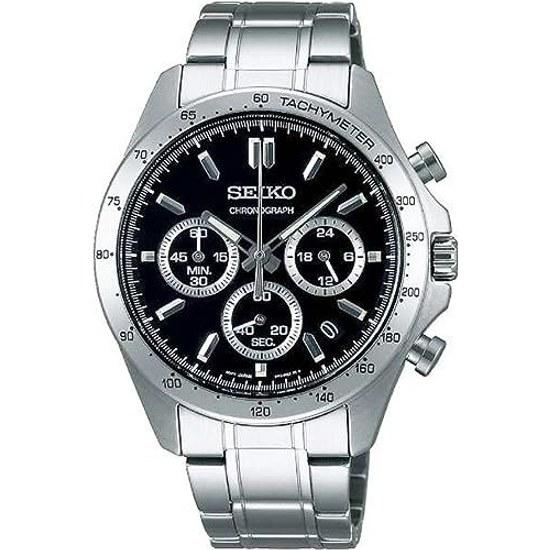 SEIKO 1 5 Second Chronograph Quartz Wristwatch Mens SBTR013 Black