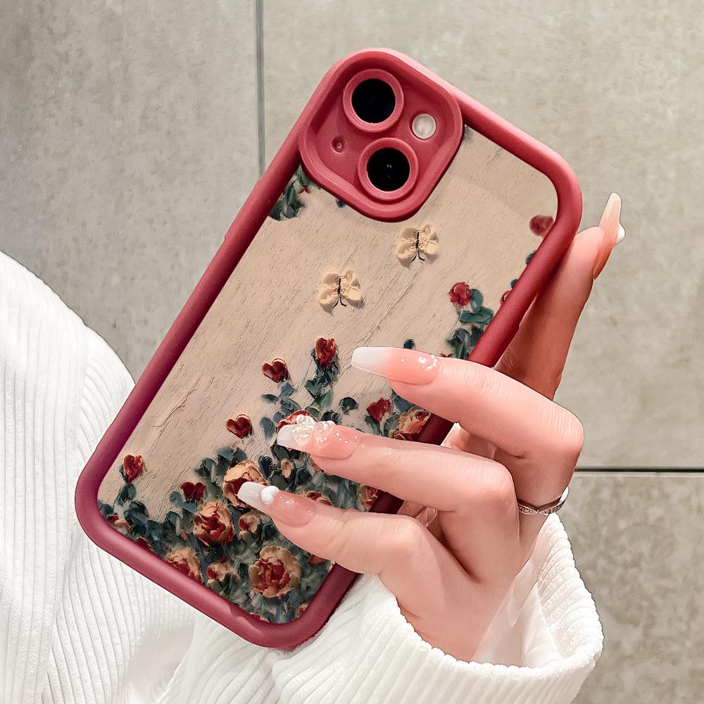 Zachte Siliconen Vierkant Ladder Print Patroon Telefoonhoesje Volledige Cover Camera Schokbestendige Bescherming Rubber Hoes voor iPhone Infinix Tecno OnePlus