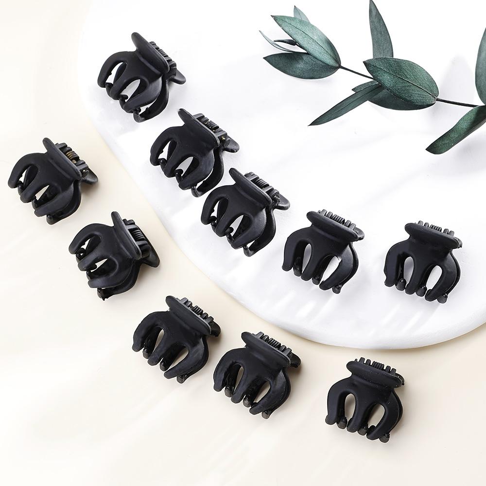 

10pcs/set Simple Frosted Small Hair Claws For Girls Solid Color Acrylic Hairpins Barrettes Headwear Fashion Hair Accessories