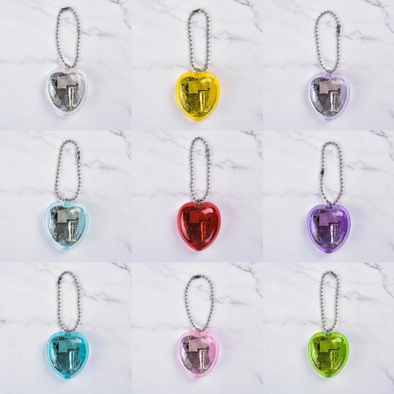 Romance Heart Shaped Music Box Bag Decoration Compact and Portable Pendant with Clear Sound Quality for Loved Ones