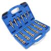 114pcs Oil Pan Drain Plug Repair Kit Alloy Steel Drain Plug Removal Tool Auto Thread Repair Tool Set with Carry Case