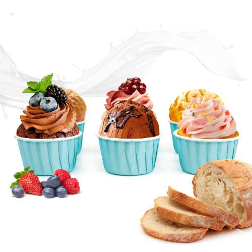 Vivi Bakie Muffinförmchen, 50 Stück, Kuchenformen, Backförmchen, Einweg-Kuchenbecher aus Papier, DIY-Backzubehör, Hitzebeständig, Wasserdicht, Ölbeständig,