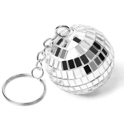 2/3/4 cm Durchmesser Discokugel Schlüsselanhänger 2024 Europapokal Thema Party Bar Dekoration Tasche Auto Ornamente Fans Souvenir