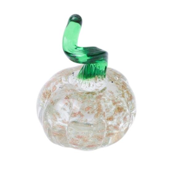 Hand Blown Glass Pumpkin Figurine Mini Halloween Thanksgiving Pumpkin Statue